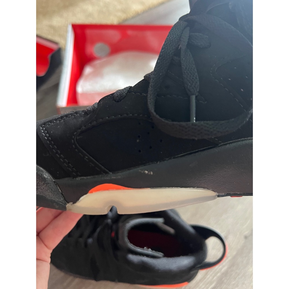 Jordan Retro 6 Mens Size 8.5 Suede Black Infrared Sneaker 384664-060 - Picture 9 of 10